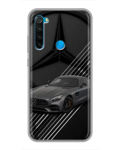 Чехол для Xiaomi Redmi Note 8 с картинкой «Mercedes AMG — графика»