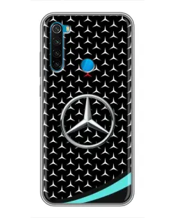 Чехол для Xiaomi Redmi Note 8 с картинкой «Mercedes — бирюзовый акцент»