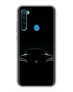 Чехол для Xiaomi Redmi Note 8 с картинкой «Mercedes — силуэт авто»