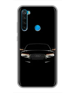 Чехол для Xiaomi Redmi Note 8 с картинкой «Audi — ночной контур»