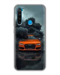 Чехол для Xiaomi Redmi Note 8 с картинкой «Audi в облаках дыма»