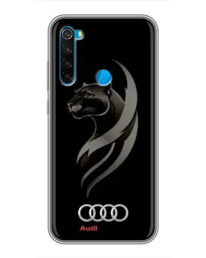 Чехол для Xiaomi Redmi Note 8 с картинкой «Графика — пантера и Audi»