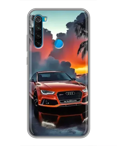 Чехол для Xiaomi Redmi Note 8 с картинкой «Audi — закат»