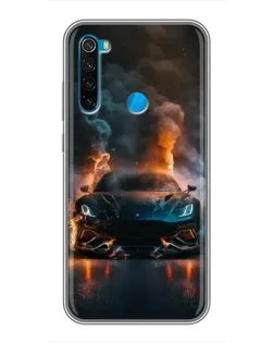 Чехол для Xiaomi Redmi Note 8 с картинкой «Lamborghini дымная эстетика»