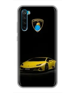 Чехол для Xiaomi Redmi Note 8 с картинкой «Lamborghini желтый акцент»