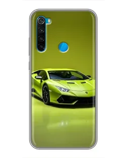 Чехол для Xiaomi Redmi Note 8 с картинкой «Салатовый Lamborghini Huracan»