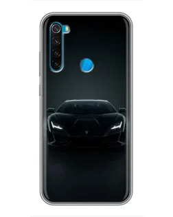 Чехол для Xiaomi Redmi Note 8 с картинкой «Черный Lamborghini Aventador»
