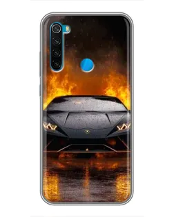 Чехол для Xiaomi Redmi Note 8 с картинкой «Lamborghini в огне»