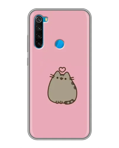 Чехол для Xiaomi Redmi Note 8 с картинкой «Pusheen сердце»