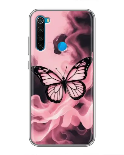 Чехол для Xiaomi Redmi Note 8 с картинкой «Бабочка в дыму»