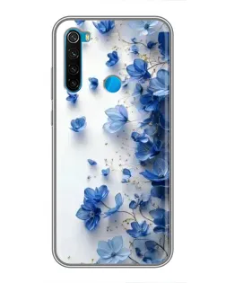 Чехол для Xiaomi Redmi Note 8 с картинкой «Голубой цветочный каскад» Чехол для Xiaomi Redmi Note 8 с картинкой «Голубой цветочный каскад»
