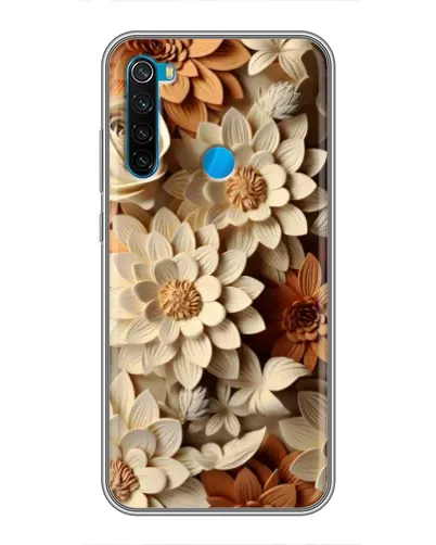 Чехол для Xiaomi Redmi Note 8 с картинкой «Бежевый флористический декор»