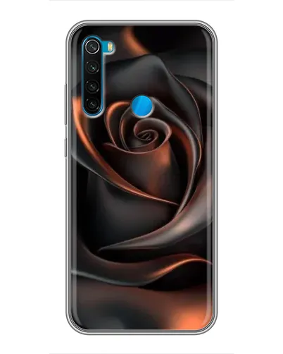 Чехол для Xiaomi Redmi Note 8 с картинкой «Шелковая черная роза»