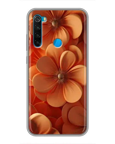 Чехол для Xiaomi Redmi Note 8 с картинкой «Оранжевый макро цветок»