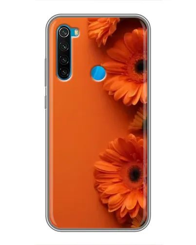 Чехол для Xiaomi Redmi Note 8 с картинкой «Оранжевые герберы»