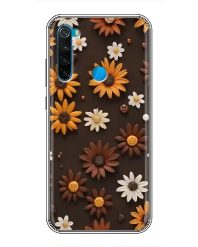 Чехол для Xiaomi Redmi Note 8 с картинкой «Узор из маленьких подсолнухов»