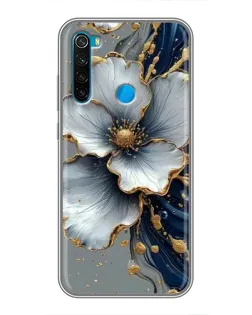 Чехол для Xiaomi Redmi Note 8 с картинкой «Белый цветок и золотой флюид» Чехол для Xiaomi Redmi Note 8 с картинкой «Белый цветок и золотой флюид»