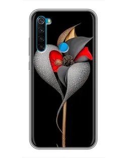 Чехол для Xiaomi Redmi Note 8 с картинкой «Серебряный фантазийный цветок» Чехол для Xiaomi Redmi Note 8 с картинкой «Серебряный фантазийный цветок»