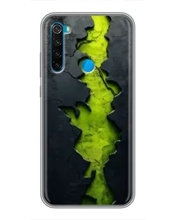 Чохол для Xiaomi Redmi Note 8 з картинкою «Салатовий розлом скелі»