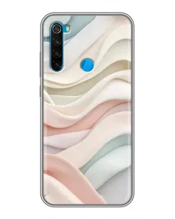 Чехол для Xiaomi Redmi Note 8 с картинкой «Пастельные нежные волны»