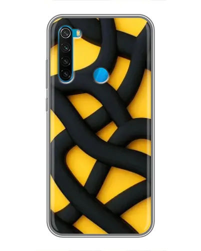 Чехол для Xiaomi Redmi Note 8 с картинкой «Черное желтое переплетение» Чехол для Xiaomi Redmi Note 8 с картинкой «Черное желтое переплетение»