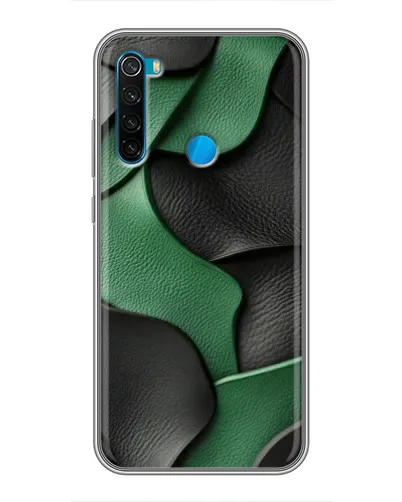 Чехол для Xiaomi Redmi Note 8 с картинкой «Зеленые кожаные волны» Чехол для Xiaomi Redmi Note 8 с картинкой «Зеленые кожаные волны»