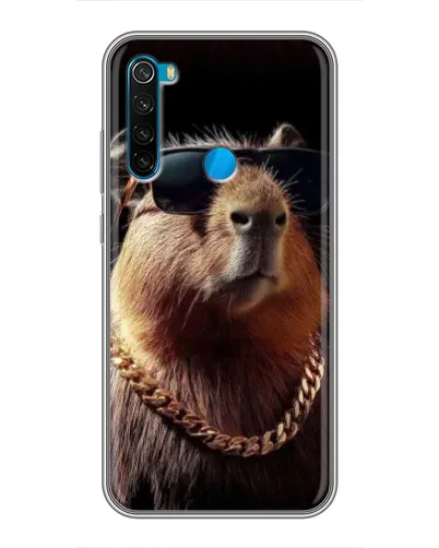 Чехол для Xiaomi Redmi Note 8 с картинкой «Капибара золотая цепь» Чехол для Xiaomi Redmi Note 8 с картинкой «Капибара золотая цепь»