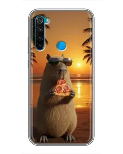 Чохол для Xiaomi Redmi Note 8 з картинкою «Капібара з піцою» Чохол для Xiaomi Redmi Note 8 з картинкою «Капібара з піцою»
