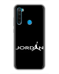 Чохол для Xiaomi Redmi Note 8T з картинкою «Jordan White Logo»