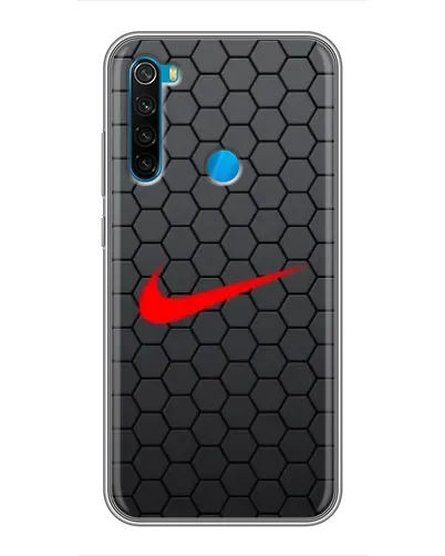 Чехол для Xiaomi Redmi Note 8T с картинкой «Nike — карбоновая сетка»