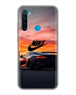 Чехол для Xiaomi Redmi Note 8T с картинкой «Nike и суперкар»