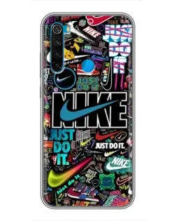 Чехол для Xiaomi Redmi Note 8T с картинкой «Яркий коллаж Nike»