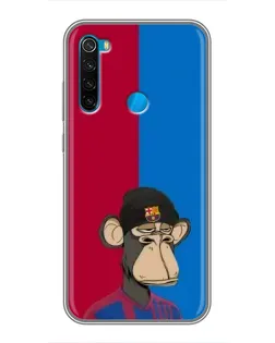 Чехол для Xiaomi Redmi Note 8T с картинкой «Bored Ape — фанат Барсы»