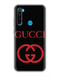 Чехол для Xiaomi Redmi Note 8T с картинкой «Gucci — красный логотип»