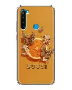 Чохол для Xiaomi Redmi Note 8T з картинкою «Gucci — золоті метелики»