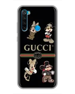 Чохол для Xiaomi Redmi Note 8T з картинкою «Gucci — герої Disney та монограма»