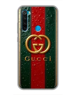 Чохол для Xiaomi Redmi Note 8T з картинкою «Gucci — фірмова смуга та золото»