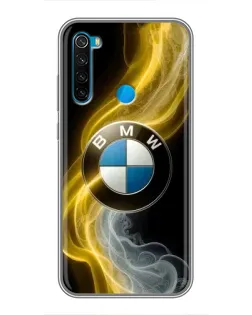 Чехол для Xiaomi Redmi Note 8T с картинкой «Золотистый дым BMW»