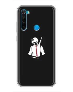 Чехол для Xiaomi Redmi Note 8T с картинкой «PUBG — силуэт воина»