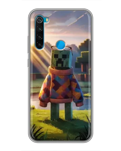Чехол для Xiaomi Redmi Note 8T с картинкой «Крипер в свитере»