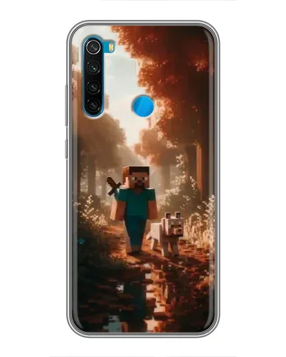 Чехол для Xiaomi Redmi Note 8T с картинкой «Стив в лесу»