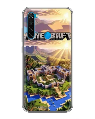 Чехол для Xiaomi Redmi Note 8T с картинкой «Minecraft панорама»