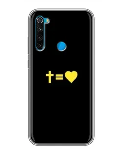 Чехол для Xiaomi Redmi Note 8T с картинкой «Сердце и Крест»
