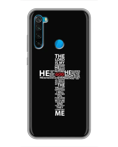 Чохол для Xiaomi Redmi Note 8T з картинкою «Текстовий хрест» Чохол для Xiaomi Redmi Note 8T з картинкою «Текстовий хрест»
