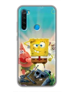 Чохол для Xiaomi Redmi Note 8T з картинкою «Спанч Боб переможець»