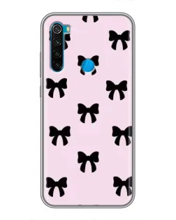 Чехол для Xiaomi Redmi Note 8T с картинкой «Черные банты Coquette»
