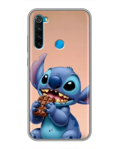 Чехол для Xiaomi Redmi Note 8T с картинкой «Стич ест шоколад»