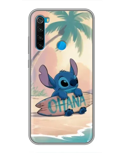 Чехол для Xiaomi Redmi Note 8T с картинкой «Стич на серфе»