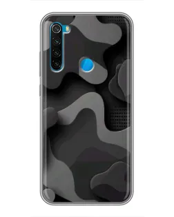 Чохол для Xiaomi Redmi Note 8T з картинкою «Темний абстрактний камуфляж»