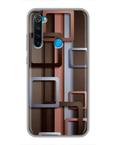 Чохол для Xiaomi Redmi Note 8T з картинкою «Коричневі об'ємні квадрати» Чохол для Xiaomi Redmi Note 8T з картинкою «Коричневі об'ємні квадрати»